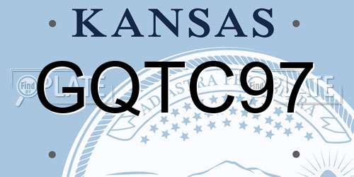 GQTC97 Kansas License Plate