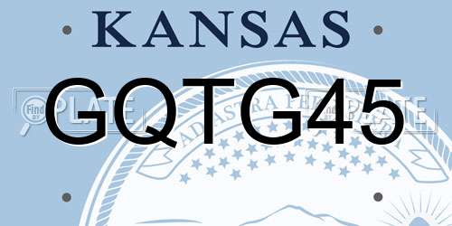 GQTG45 Kansas License Plate