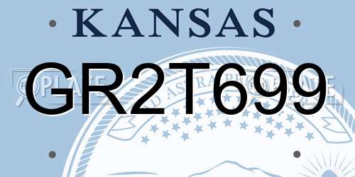 GR2T699 Kansas License Plate
