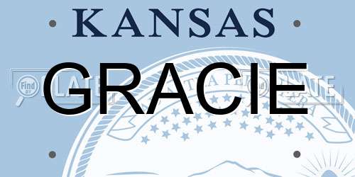GRACIE Kansas License Plate
