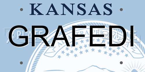 GRAFEDI Kansas License Plate