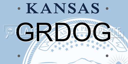 GRDOG Kansas License Plate