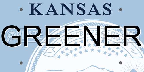 GREENER Kansas License Plate