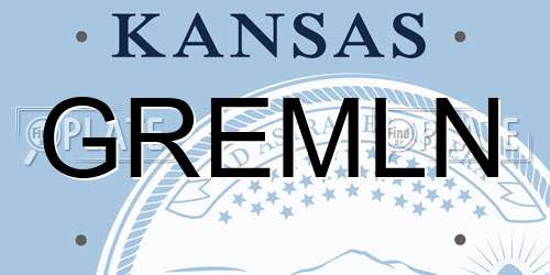 GREMLN Kansas License Plate