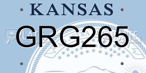 GRG265 Kansas License Plate