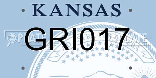GRI017 Kansas License Plate