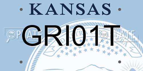 GRI01T Kansas License Plate