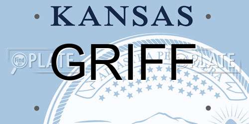 GRIFF Kansas License Plate