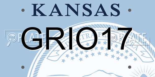 GRIO17 Kansas License Plate