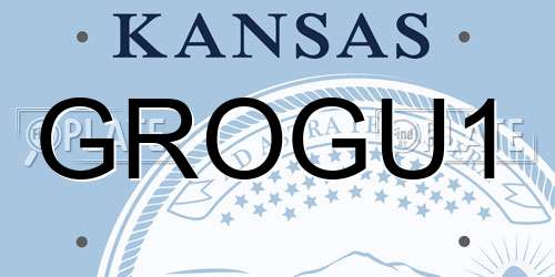 GROGU1 Kansas License Plate