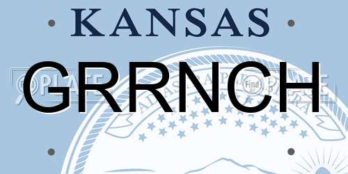 GRRNCH Kansas License Plate