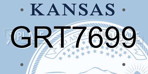 GRT7699 Kansas License Plate