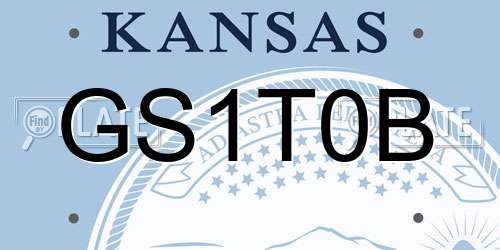 GS1T0B Kansas License Plate