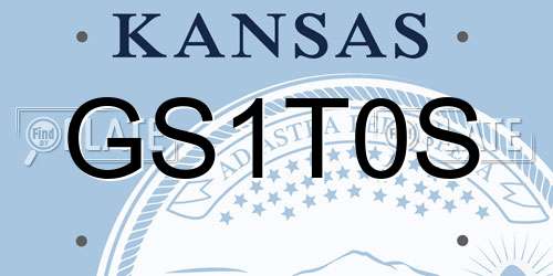 GS1T0S Kansas License Plate
