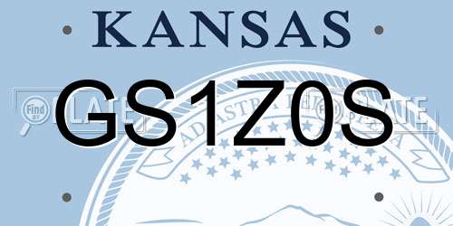 GS1Z0S Kansas License Plate