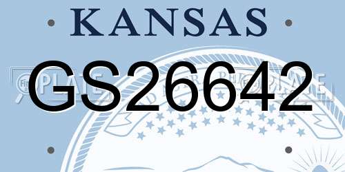 GS26642 Kansas License Plate