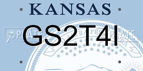 GS2T4I Kansas License Plate