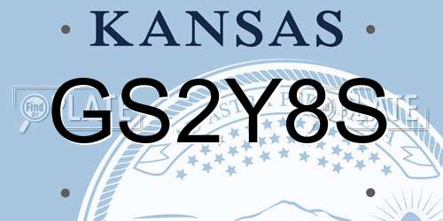 GS2Y8S Kansas License Plate