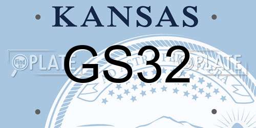 GS32 Kansas License Plate