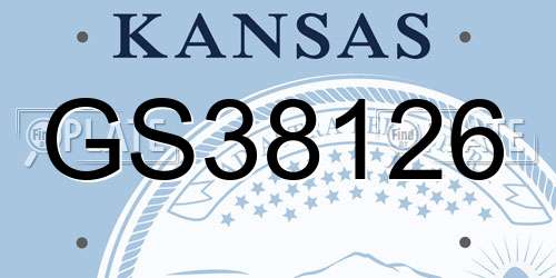 GS38126 Kansas License Plate