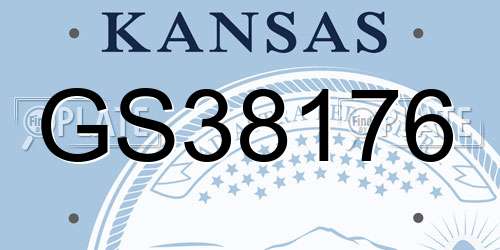 GS38176 Kansas License Plate
