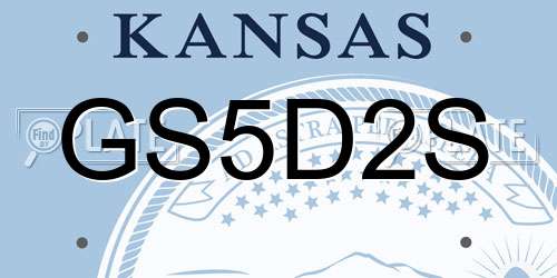 GS5D2S Kansas License Plate