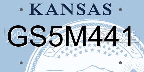 GS5M441 Kansas License Plate
