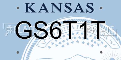 GS6T1T Kansas License Plate