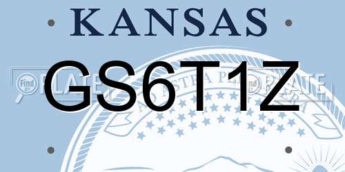GS6T1Z Kansas License Plate