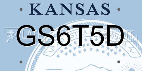 GS6T5D Kansas License Plate