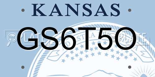 GS6T5O Kansas License Plate