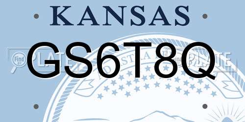 GS6T8Q Kansas License Plate