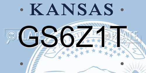 GS6Z1T Kansas License Plate