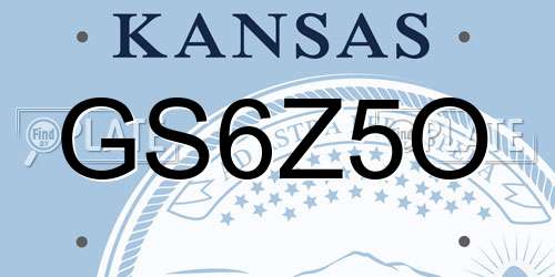 GS6Z5O Kansas License Plate