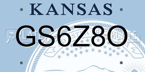 GS6Z8O Kansas License Plate