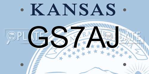 GS7AJ Kansas License Plate