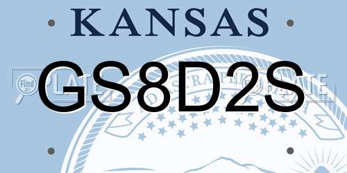 GS8D2S Kansas License Plate