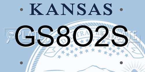 GS8O2S Kansas License Plate