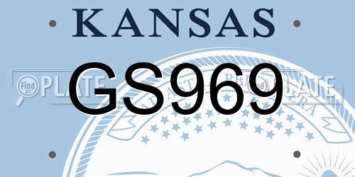 GS969 Kansas License Plate