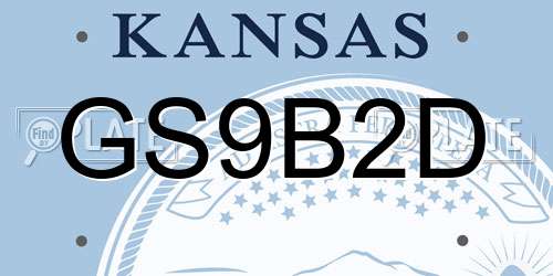 GS9B2D Kansas License Plate