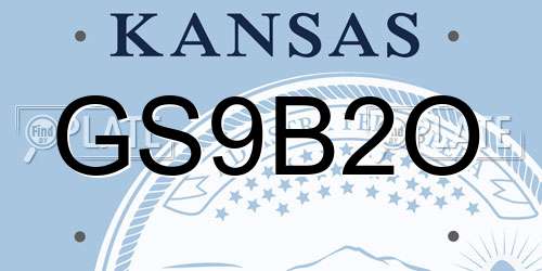 GS9B2O Kansas License Plate