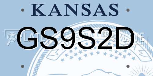 GS9S2D Kansas License Plate