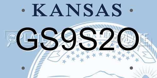 GS9S2O Kansas License Plate