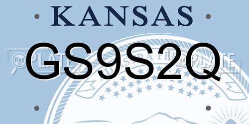 GS9S2Q Kansas License Plate