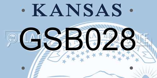 GSB028 Kansas License Plate