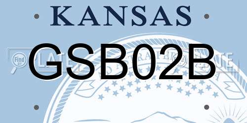 GSB02B Kansas License Plate