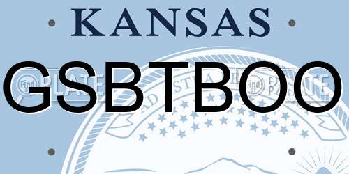 GSBTBOO Kansas License Plate