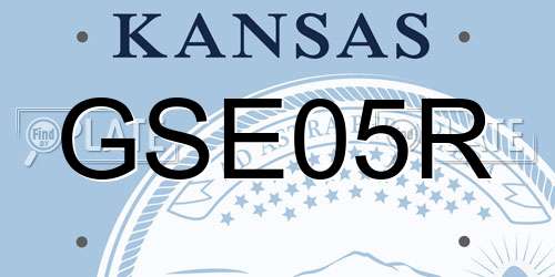 GSE05R Kansas License Plate