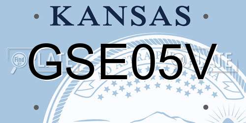 GSE05V Kansas License Plate