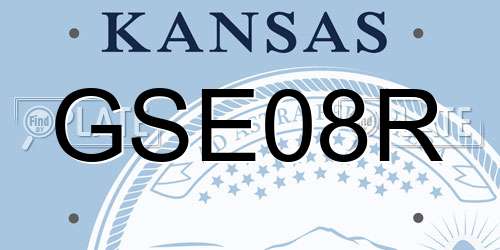 GSE08R Kansas License Plate